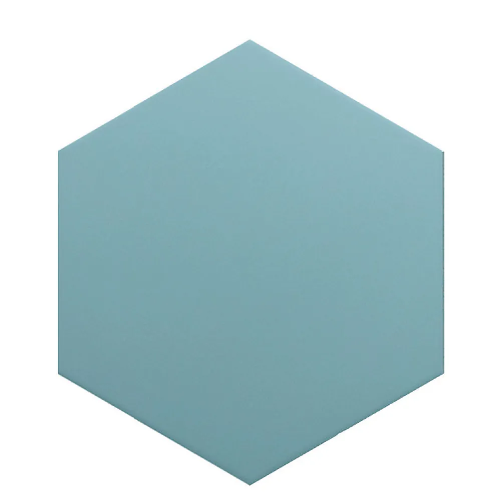 Aelle Carrelage Carrelage sol / mur hexagonal uni bleu 17,5x20 cm COIMBRA AZURE 30636- Carrelage Sol Uni|Carrelage Sol Pour Wc