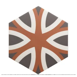Aelle Carrelage Carrelage Sol Uni<Carrelage sol / mur hexagonal à motif coloré 17,5x20 cm COIMBRA DOLCE 30659
