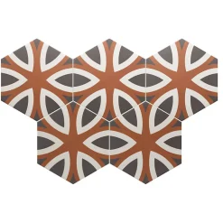 Aelle Carrelage Carrelage Sol Uni<Carrelage sol / mur hexagonal à motif coloré 17,5x20 cm COIMBRA DOLCE 30659