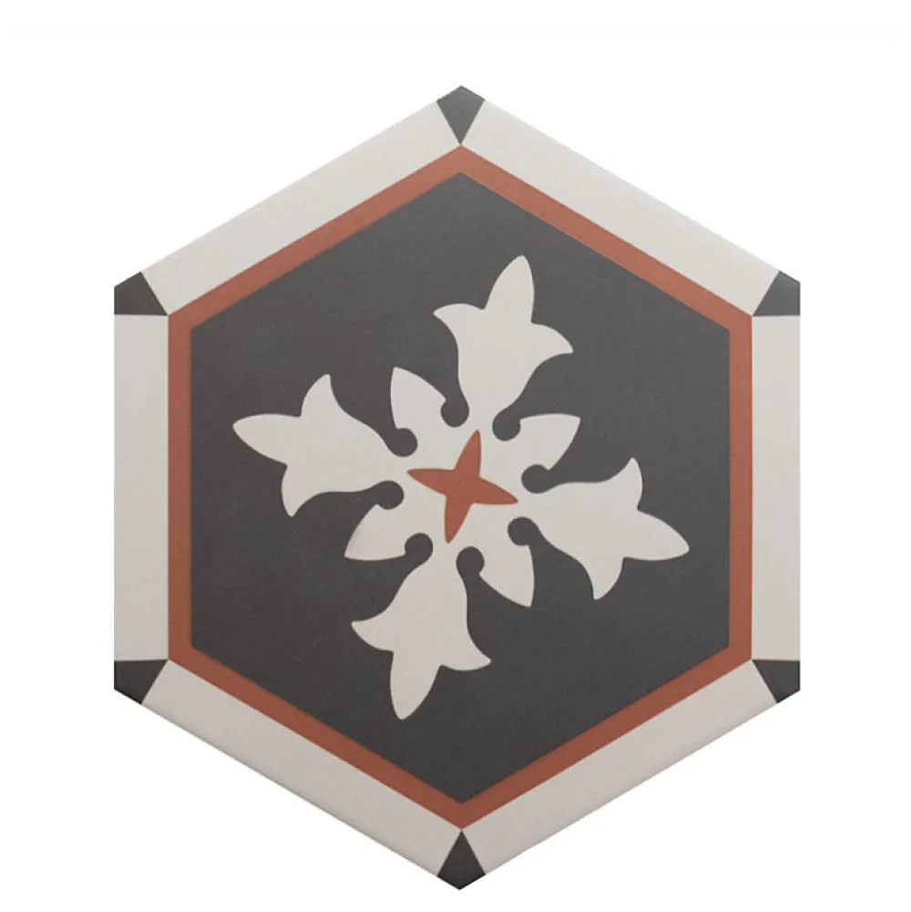 Aelle Carrelage Carrelage sol / mur hexagonal à motif coloré 17,5x20 cm COIMBRA AVEIRO 30657- Carrelage Sol Pour Wc