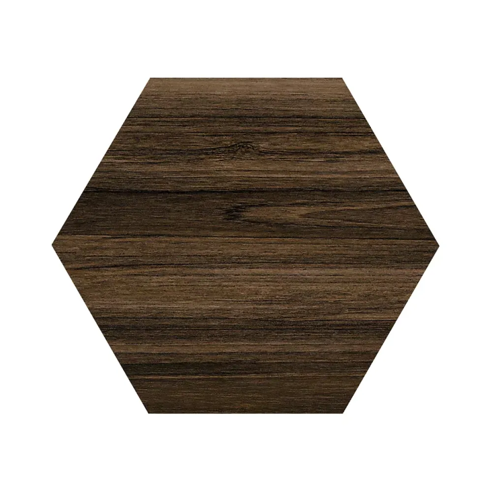 Aelle Carrelage Carrelage sol / mur hexagonal effet bois grand format HEXAGONO BELICE CARBON- Carrelage Sol Effet Bois