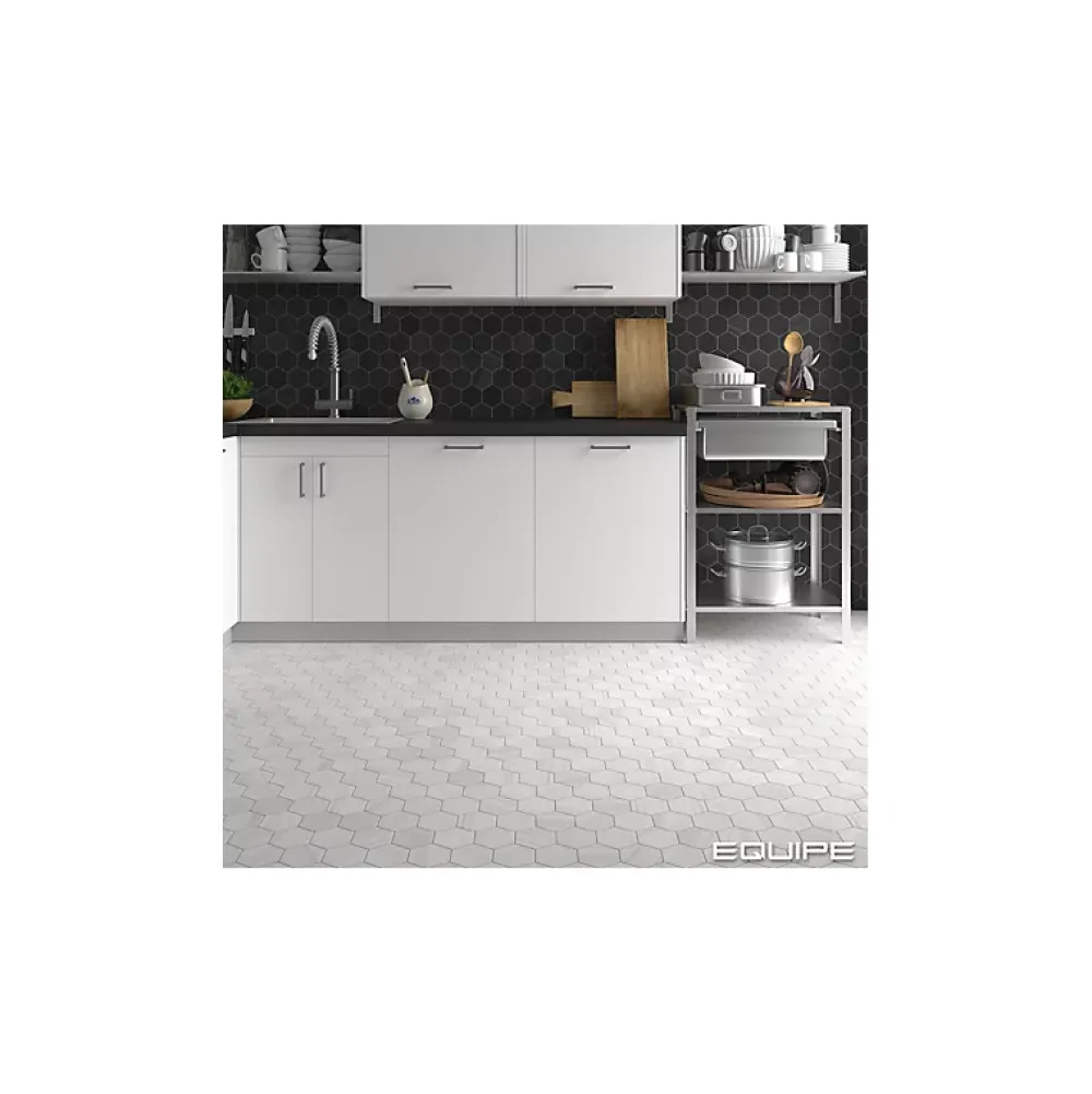Aelle Carrelage Carrelage sol / mur hexagonal effet bois grand format HEXAGONO BELICE CARBON- Carrelage Sol Effet Bois