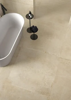 RAK Ceramics Carrelage sol / mur intérieur - exterieur Montpellier Stone Ivory l.60 X L.120 cm rectifié 1er choix. R10- Carrelage Sol Effet Pierre