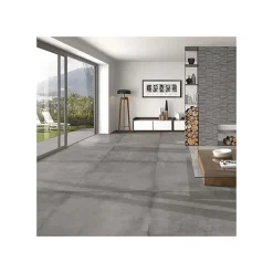 Aelle Carrelage Carrelage sol / mur moderne gris 75x75 cm MATERIKA DARK GREY- Carrelage Sol Effet Béton