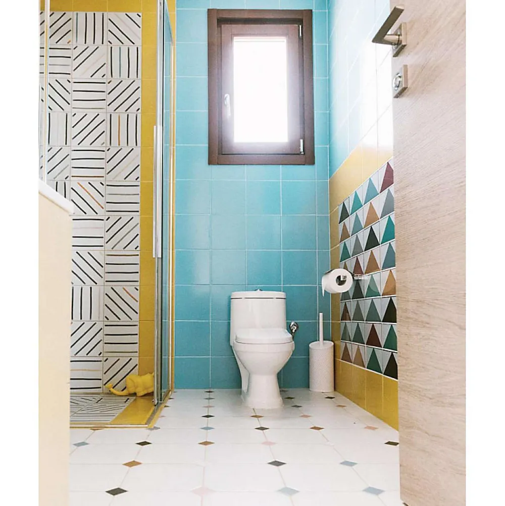 Aelle Carrelage Carrelage Sol Pour Salle De Bains|Carrelage Sol Effet Carreaux De Ciment<Carrelage sol / mur octogonal uni blanc 20x20 cm VODEVIL OCTOGONE CABARET NACAR