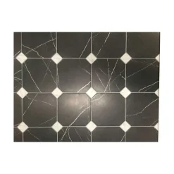 Aelle Carrelage Carrelage sol / mur octogonal effet marbre noir 20x20 cm OCTAGON MARMOL NEGRO- Carrelage Sol Effet Marbre