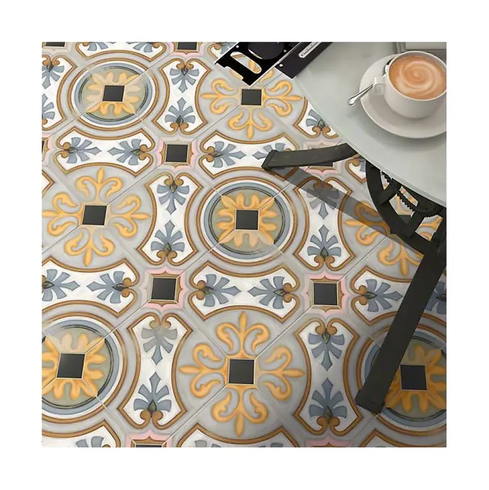 Aelle Carrelage Carrelage sol / mur octogonal motif 20x20 cm VODEVIL OCTOGONO DIGLAS- Carrelage Sol Effet Carreaux De Ciment