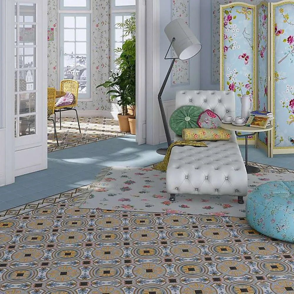 Aelle Carrelage Carrelage sol / mur octogonal motif 20x20 cm VODEVIL OCTOGONO DIGLAS- Carrelage Sol Effet Carreaux De Ciment