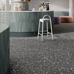 Aelle Carrelage Carrelage Sol Effet Terrazzo<Carrelage sol / mur terrazzo multicouleur 18,6x18,6 cm CONFETTI NERO PETROLIO
