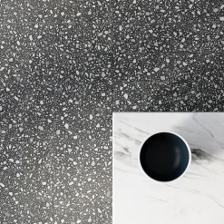 Aelle Carrelage Carrelage sol / mur terrazzo multicouleur 18,6x18,6 cm CONFETTI NERO GRIGIO- Carrelage Sol Effet Terrazzo