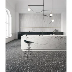 Aelle Carrelage Carrelage sol / mur terrazzo multicouleur 18,6x18,6 cm CONFETTI NERO GRIGIO- Carrelage Sol Effet Terrazzo