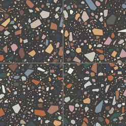 Aelle Carrelage Carrelage Sol Effet Terrazzo<Carrelage sol / mur terrazzo multicouleur 18,6x18,6 cm CONFETTI NERO MULTICOLOR