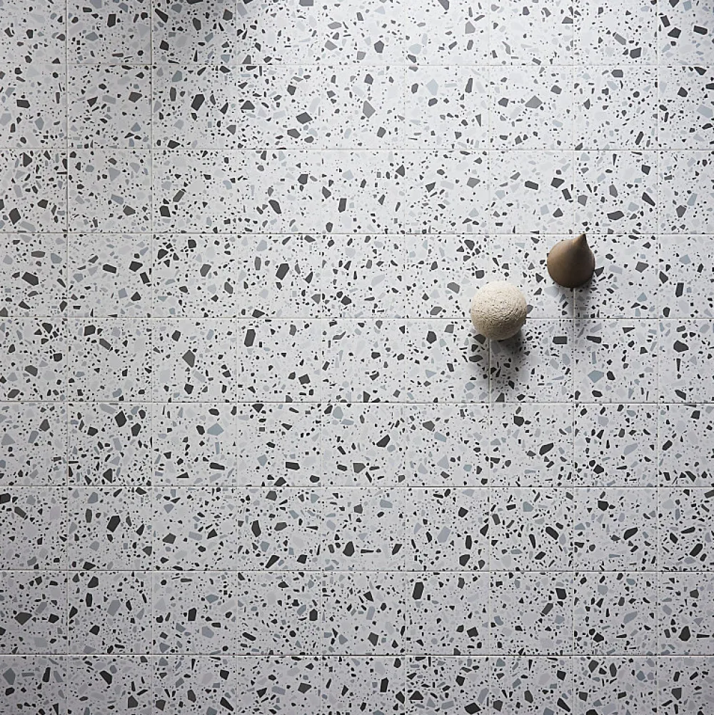 Aelle Carrelage Carrelage Sol Effet Terrazzo|Carrelage Sol Pour Cuisine<Carrelage sol / mur terrazzo multicouleur 18,6x18,6 cm CONFETTI BIANCO GRIGIO