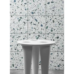 Aelle Carrelage Carrelage sol / mur terrazzo multicouleur 18,6x18,6 cm CONFETTI BIANCO PETROLIO- Carrelage Sol Effet Terrazzo