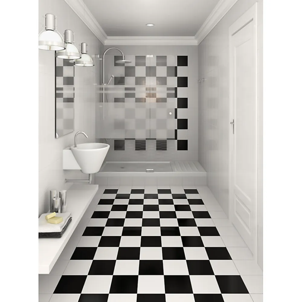 Aelle Carrelage Carrelage sol / mur 20x20 uni noir pure MONOCOLOR NEGRO- Carrelage Sol Pour Salle De Bains