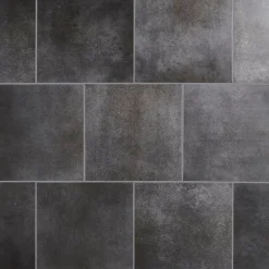 GoodHome Carrelage Sol Pour Pièce À Vivre|Carrelage Mural Effet Béton<Carrelage sol anthracite effet béton L.42,6 x l.42,6 cm x ép.7,4 mm, Konkrete