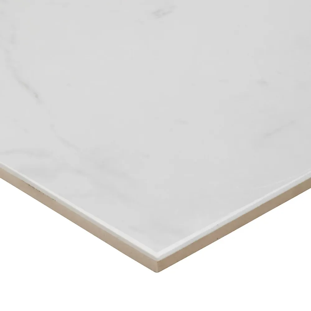 GoodHome Carrelage sol blanc 30 x 60 cm Elegance Marble- Carrelage Mural Pour Pièce À Vivre|Carrelage Mural Effet Marbre