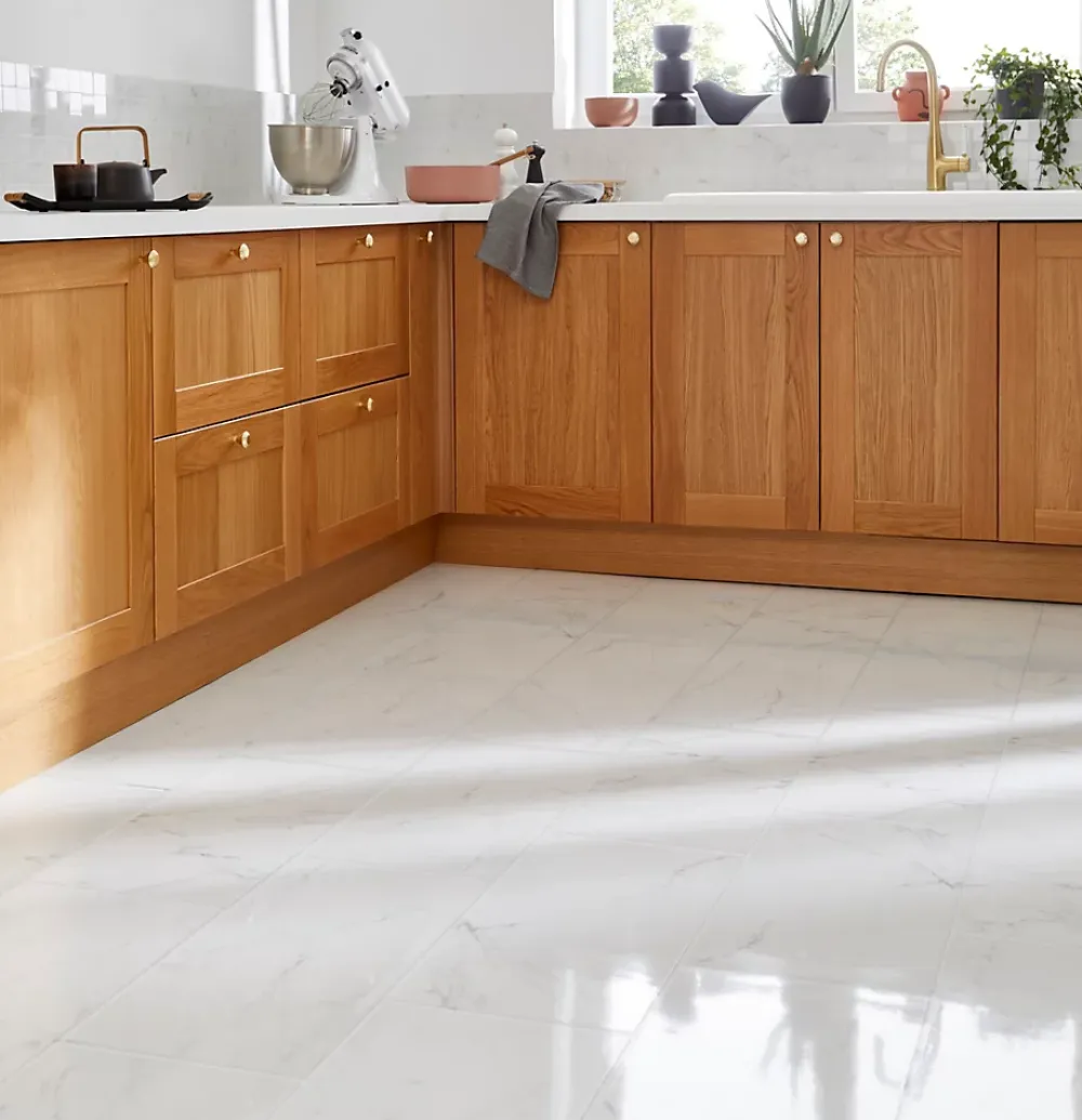 GoodHome Carrelage sol blanc 30 x 60 cm Elegance Marble- Carrelage Mural Pour Pièce À Vivre|Carrelage Mural Effet Marbre