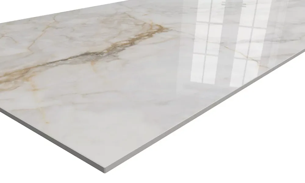 Rentside Carrelage Sol Effet Marbre|Carrelage Sol Pour Cuisine<Carrelage sol blanc brillant poli l.120 x L.60 cm LUANDA