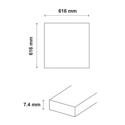 GoodHome Carrelage sol effet béton ivoire L.61,6 x l.61,6 cm x ép.7,4 mm, Konkrete- Carrelage Mural Pour Wc|Carrelage Mural Effet Béton