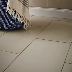 GoodHome Carrelage Mural Pour Cuisine|Carrelage Sol Pour Pièce À Vivre<Carrelage sol effet béton ivoire L.61,7 x l.30,7 cm x ép.7,4 mm, Konkrete