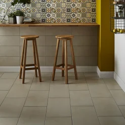 GoodHome Carrelage Mural Pour Cuisine|Carrelage Sol Pour Pièce À Vivre<Carrelage sol effet béton ivoire L.61,7 x l.30,7 cm x ép.7,4 mm, Konkrete