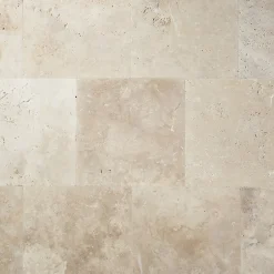 GoodHome Travertin<Carrelage sol et mur beige 40 x 40 cm Travertino pierre naturelle