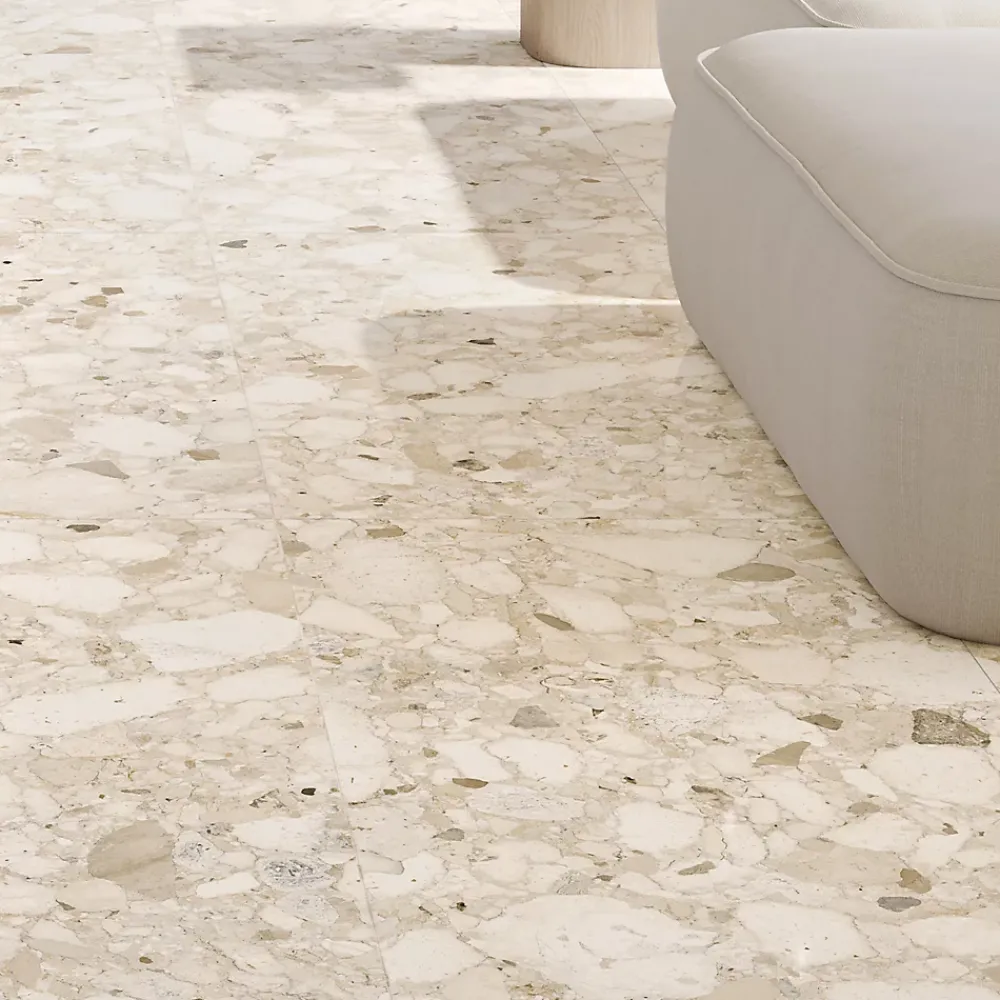 Carrelage sol et mur beige mat Breccia 60 x 120 cm- Carrelage Mural Pour Wc|Carrelage Mural Effet Pierre