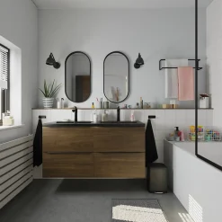 GoodHome Carrelage sol et mur blanc L.20 x l.20 cm x ép.8,2 mm, Konkrete- Carrelage Mural Pour Wc|Carrelage Sol Pour Wc