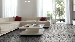 Mykonos Carrelage Mural Effet Carreaux De Ciment|Carrelage Sol Effet Carreaux De Ciment<Carrelage sol et mur effet carreaux de ciment tons gris L.45 x l.45 cm x ép.9,5 mm, Mediterranea Menorca