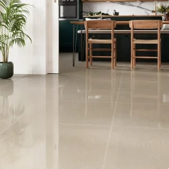GoodHome Carrelage sol et mur effet marbre beige brillant L.60 x l.60 cm x ép.8 mm, Musetta- Carrelage Mural Effet Marbre|Carrelage Mural Pour Douche