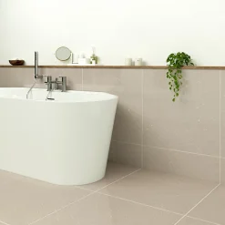 GoodHome Carrelage sol et mur effet marbre beige brillant L.60 x l.60 cm x ép.8 mm, Musetta- Carrelage Mural Effet Marbre|Carrelage Mural Pour Douche