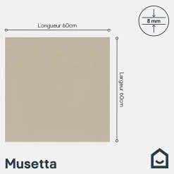 GoodHome Carrelage sol et mur effet marbre beige brillant L.60 x l.60 cm x ép.8 mm, Musetta- Carrelage Mural Effet Marbre|Carrelage Mural Pour Douche