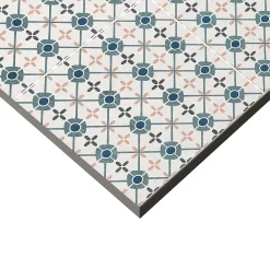 Mykonos Carrelage sol et mur effet carreaux de ciment tons bleus et beiges L.45 x l.45 cm x ép.9,5 mm, Mediterranea Verona- Carrelage Mural Effet Carreaux De Ciment|Carrelage Mural Pour Cuisine