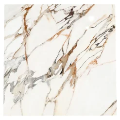 GoodHome Carrelage sol et mur effet marbre blanc et rouge brillant L.60,8 x l.60,8 cm x ép.8,5 mm, Aruma- Carrelage Mural Effet Marbre|Carrelage Mural Pour Salle De Bains