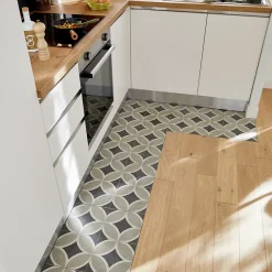 Mykonos Carrelage sol et mur effet carreaux de ciment tons gris L.45 x l.45 cm x ép.9,5 mm, Mediterranea Toscana- Carrelage Mural Pour Douche|Carrelage Sol Pour Salle De Bains