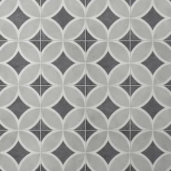 Mykonos Carrelage sol et mur effet carreaux de ciment tons gris L.45 x l.45 cm x ép.9,5 mm, Mediterranea Toscana- Carrelage Mural Pour Douche|Carrelage Sol Pour Salle De Bains