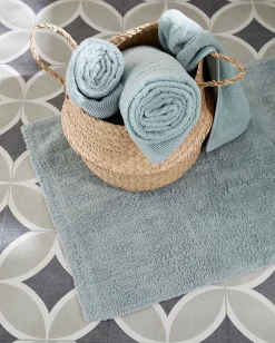 Mykonos Carrelage sol et mur effet carreaux de ciment tons gris L.45 x l.45 cm x ép.9,5 mm, Mediterranea Toscana- Carrelage Mural Pour Douche|Carrelage Sol Pour Salle De Bains