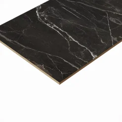 GoodHome Carrelage sol et mur effet marbre anthracite brillant L.61,3 x l.30,3 cm x ép.9 mm, Aruma- Carrelage Mural Pour Wc|Carrelage Mural Effet Marbre