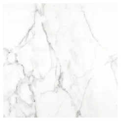GoodHome Carrelage sol et mur effet marbre blanc brillant L.60,8 x l.60,8 cm x ép.8,5 mm, Aruma- Carrelage Mural Effet Marbre|Carrelage Mural Pour Douche