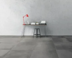 Carrelage Mural Effet Béton|Carrelage Sol Effet Béton<Carrelage sol et mur effet béton anthracite mat L.71 x l.71 cm x ép.9,5 mm, Metro