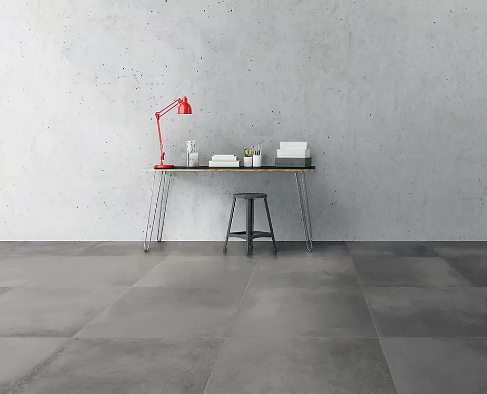 Carrelage Mural Effet Béton|Carrelage Sol Effet Béton<Carrelage sol et mur effet béton anthracite mat L.71 x l.71 cm x ép.9,5 mm, Metro
