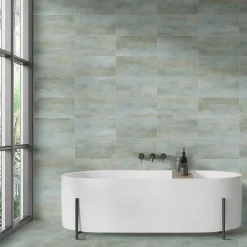 Gresmalt Carrelage Mural Effet Béton|Carrelage Mural Pour Douche<Carrelage sol et mur en grès cérame émaillé effet béton vert sauge mat L.60 x l.30 cm x ép.7,4 mm, Upper