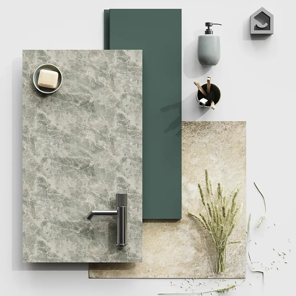 GoodHome Carrelage sol et mur gris clair effet béton L.59,5 x l.59,5 cm x ép.8,7 mm, Arina- Carrelage Mural Effet Béton|Carrelage Sol Effet Béton