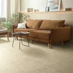 Carrelage Mural Pour Cuisine|Carrelage Mural Pour Salle De Bains<Carrelage sol et mur grès cérame émaillé effet travertin beige mat L.60 x l.60 cm x ép.7,4 mm, Traverno