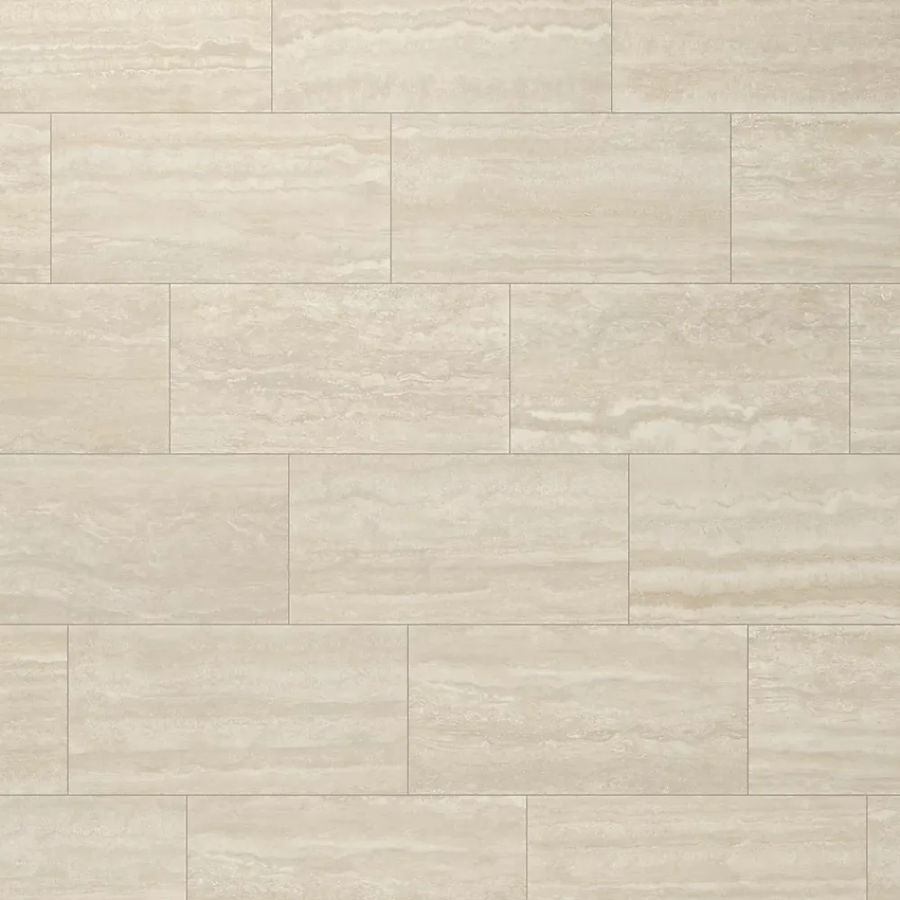 GoodHome Carrelage Mural Effet Pierre|Carrelage Sol Effet Pierre<Carrelage sol et mur intérieur beige effet pierre L.59,5 x l.29,5 cm x ép.8,7 mm, Kyat