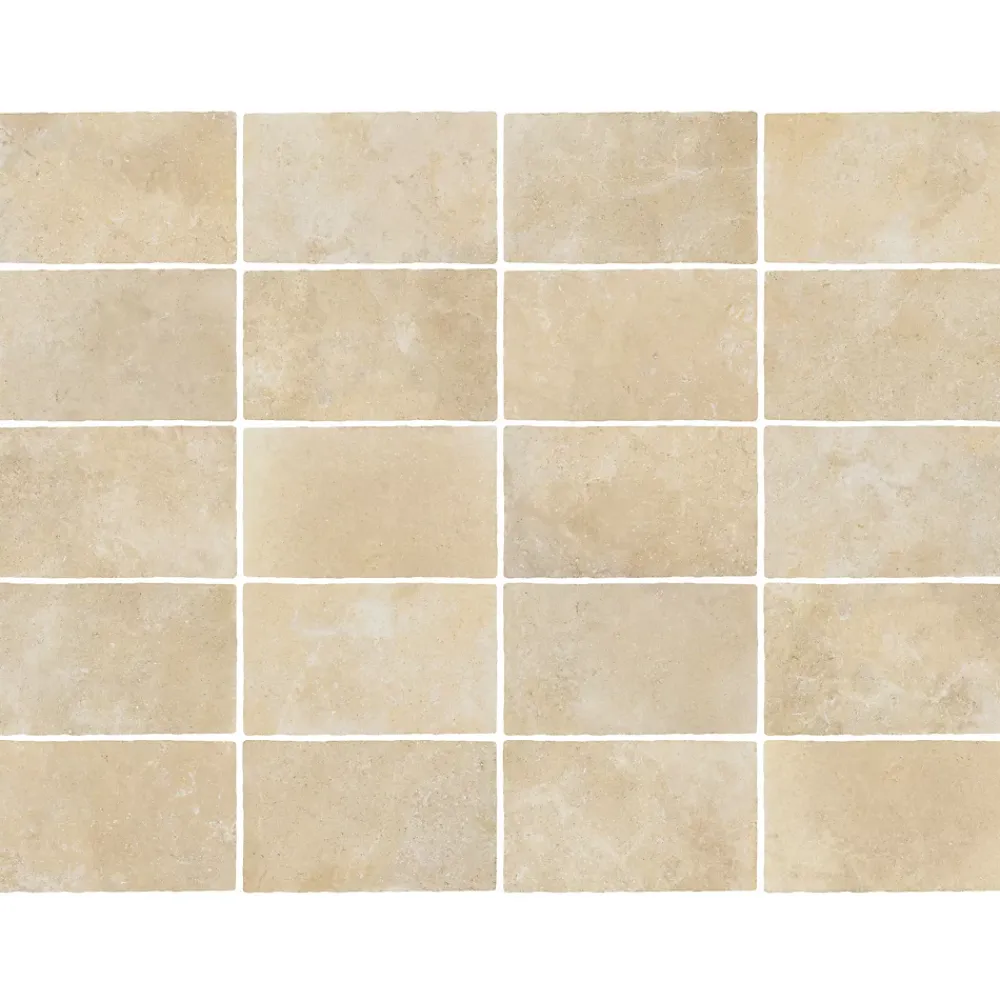 Carrelage sol et mur intérieur en grès cérame émaillé effet pierre ivoire mat L.50 x l.30 cm x ép.9 mm, Sunstone- Carrelage Mural Pour Cuisine|Carrelage Mural Pour Salle De Bains