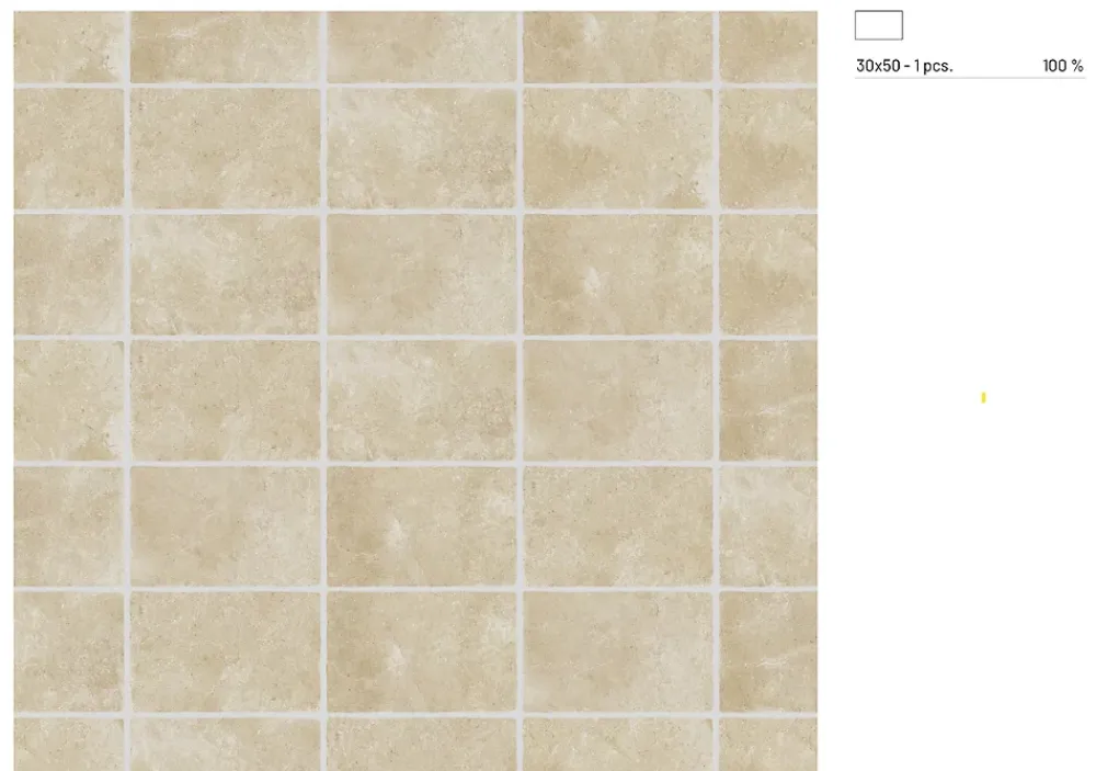 Carrelage sol et mur intérieur en grès cérame émaillé effet pierre ivoire mat L.50 x l.30 cm x ép.9 mm, Sunstone- Carrelage Mural Pour Cuisine|Carrelage Mural Pour Salle De Bains