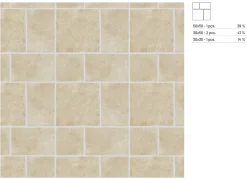 Carrelage sol et mur intérieur en grès cérame émaillé effet pierre ivoire mat L.50 x l.30 cm x ép.9 mm, Sunstone- Carrelage Mural Pour Cuisine|Carrelage Mural Pour Salle De Bains