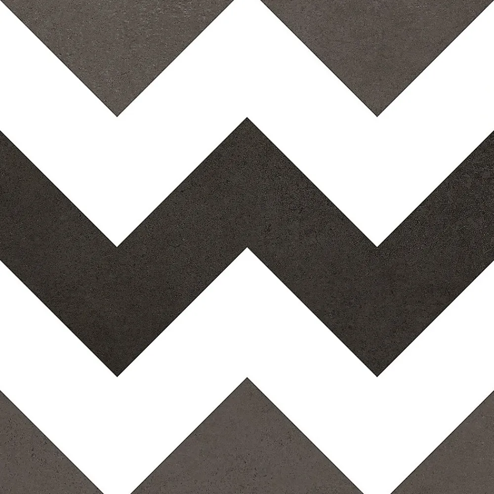 Carrelage sol et mur intérieur effet carreaux de ciment noirs et blancs L.20 x l.20 cm x ép.7,4 mm, Glamour Slate Mix- Carrelage Mural Effet Carreaux De Ciment|Carrelage Mural Pour Pièce À Vivre